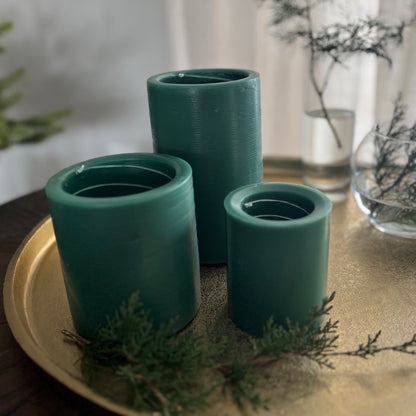 Evergreen Spiral Light Candles