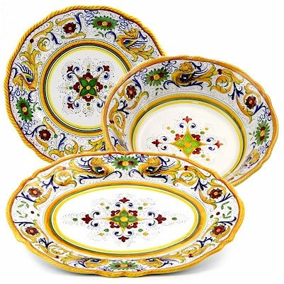 RAFFAELLESCO DELUXE: Serving Set Charger + Salad Pasta Bowl + Oval Platter