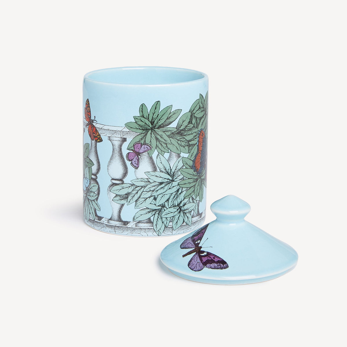 Fornasetti SE POI Candle – Farfalle e Balaustra, Giardino Segreto