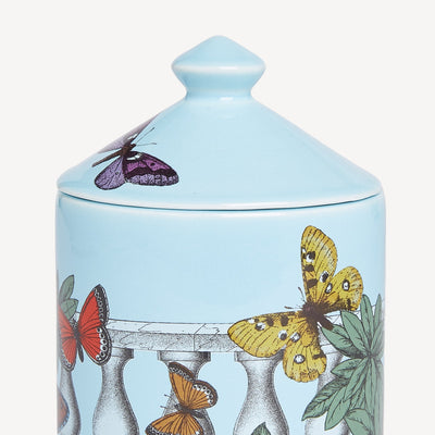 Fornasetti SE POI Candle – Farfalle e Balaustra, Giardino Segreto