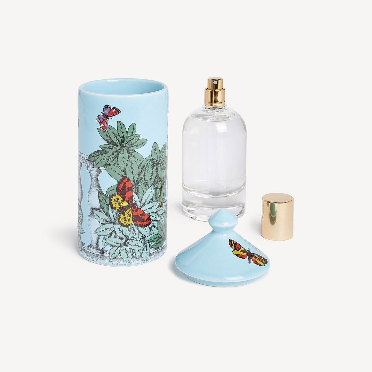 Fornasetti TALVOLTA Room Spray – Farfalle e Balaustra, Giardino Segreto