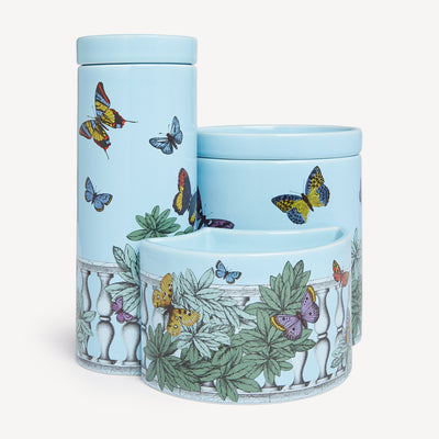 Fornasetti NEL MENTRE Set of 3 Candles – Farfalle e Balaustra, Giardino Segreto