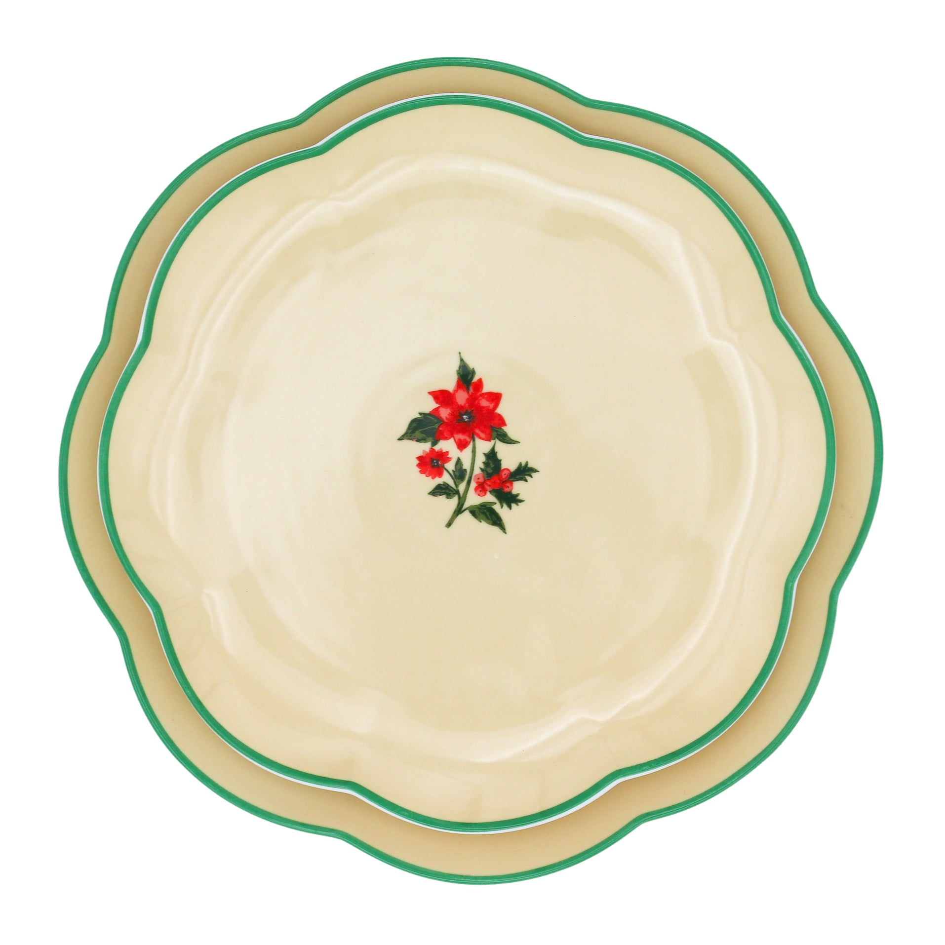 Fabled Flora Scalloped Starter Plate - Case of 12 Plates (+3 Bonus Plates) Ro'Table