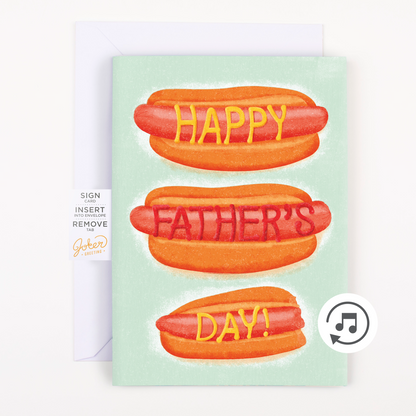 Endless Dad, Dad, Dad, Father's Day Card with glitter Joker Greeting
