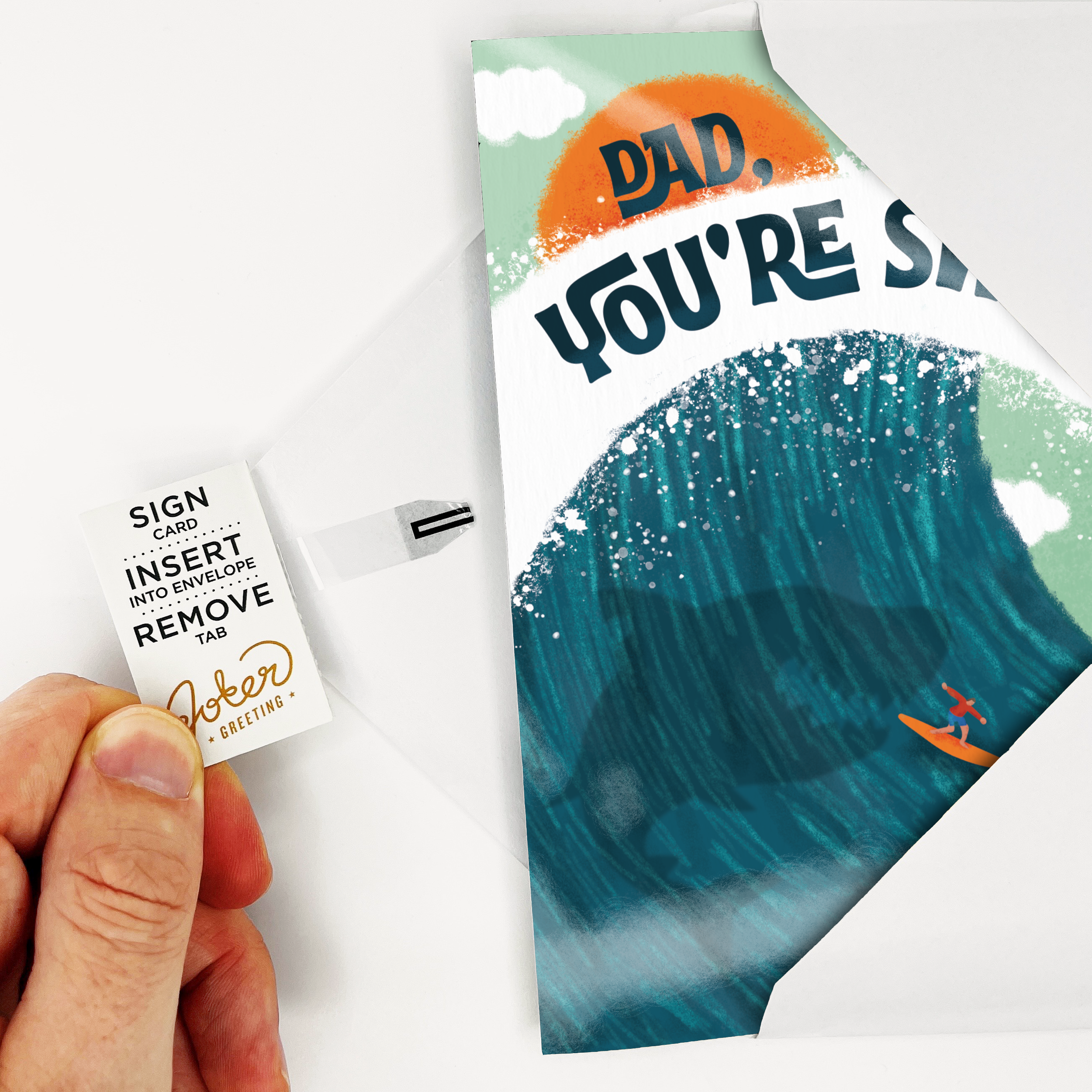 Endless Baby Shark Father's Day Card with Glitter Joker Greeting