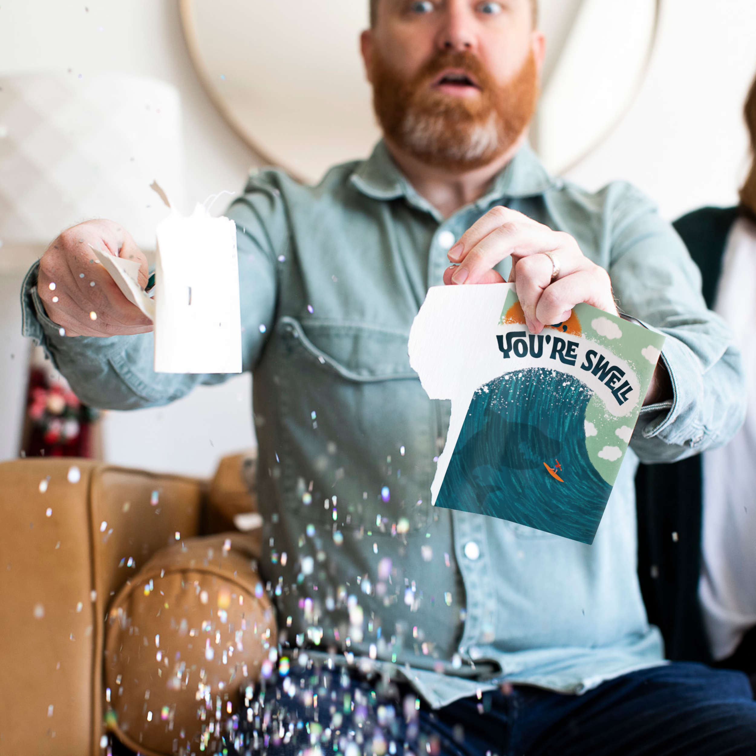 Endless Baby Shark Father's Day Card with Glitter Joker Greeting