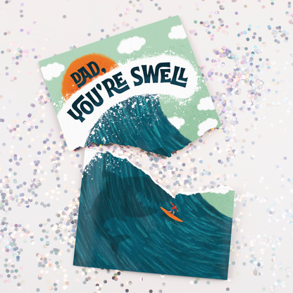 Endless Baby Shark Father's Day Card with Glitter Joker Greeting