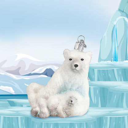 Polar Bear With Cub