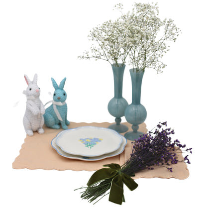 Frosted Blue Haze Vase - Pair Ro'Table