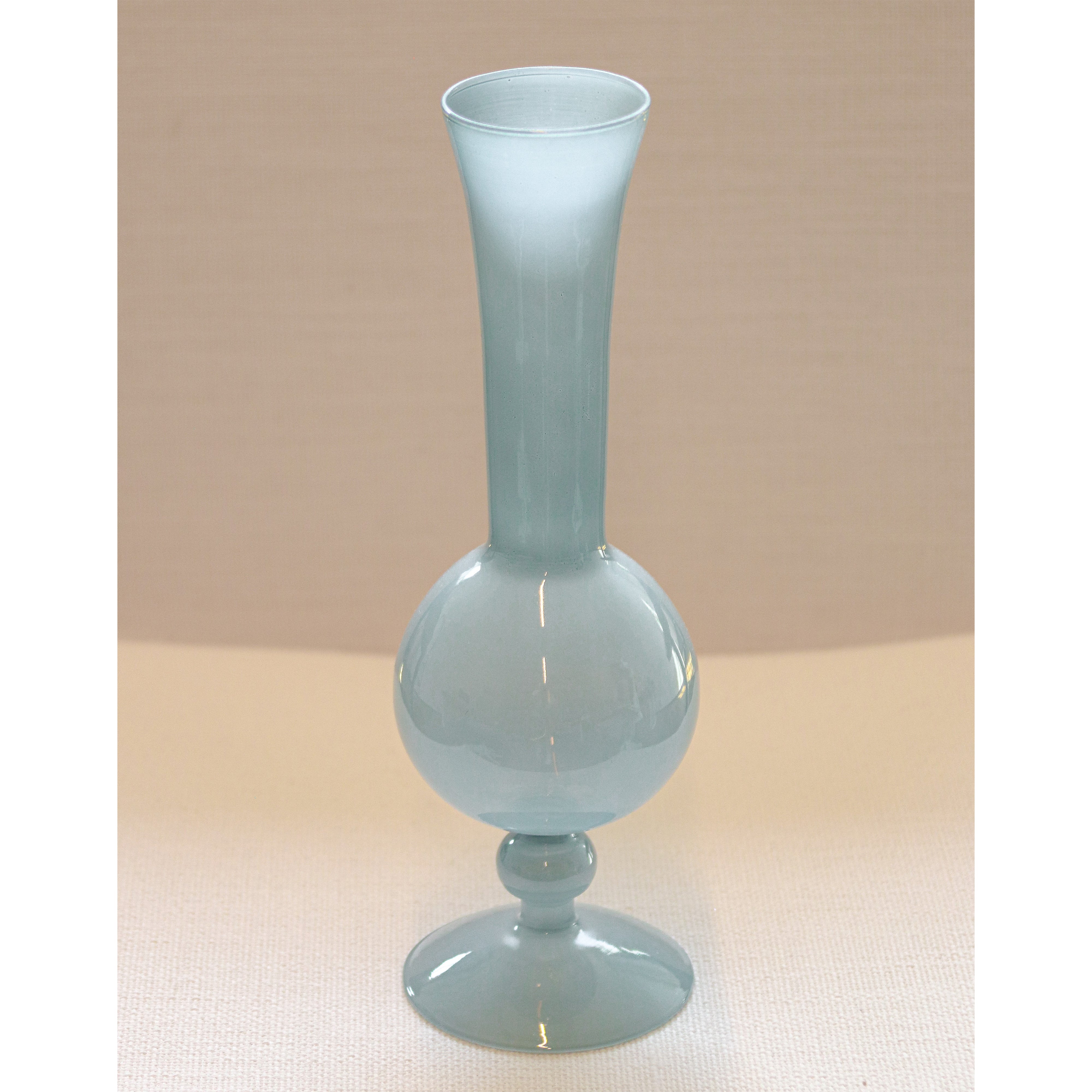 Frosted Blue Haze Vase - Pair Ro'Table