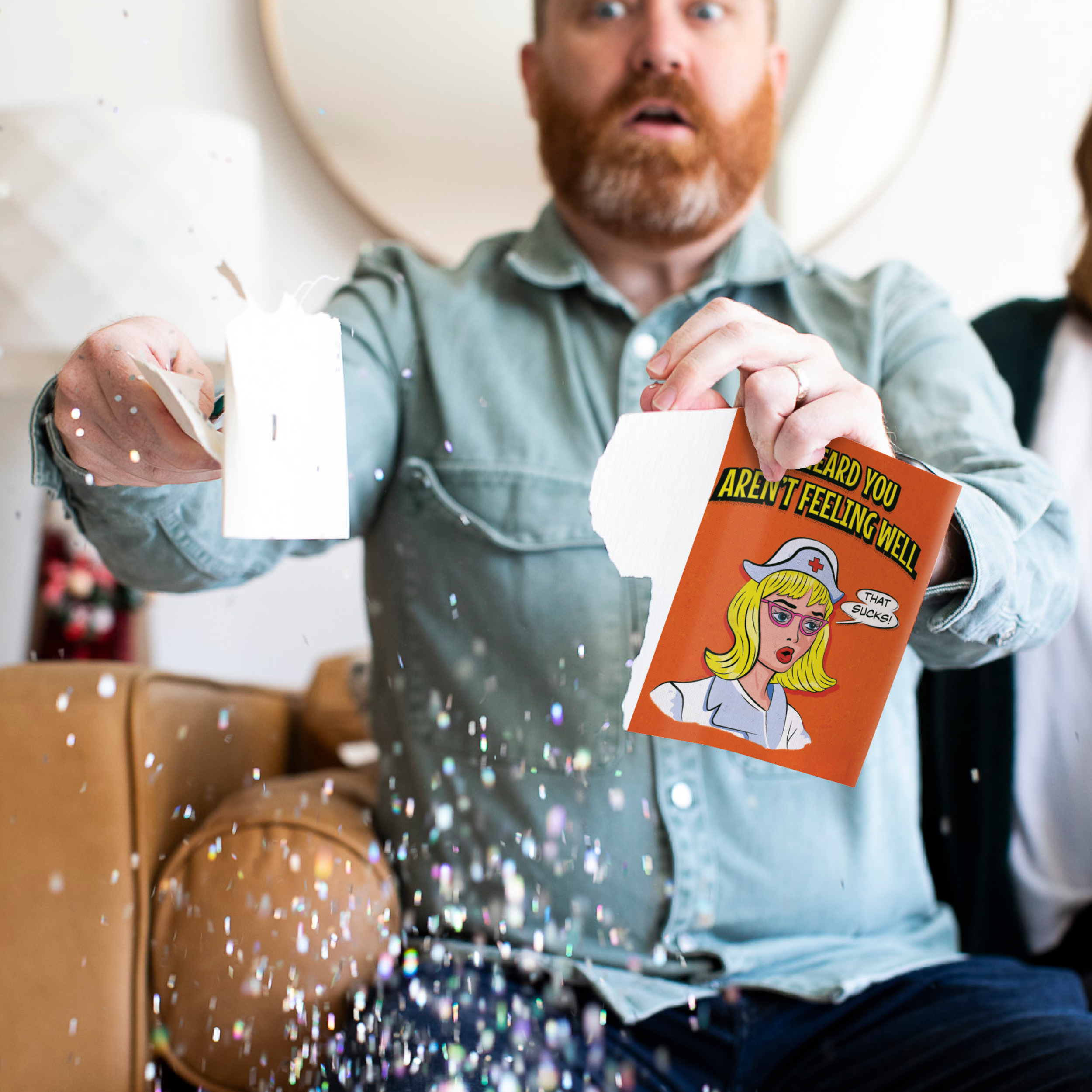 Endless Get Well Card With Glitter Joker Greeting