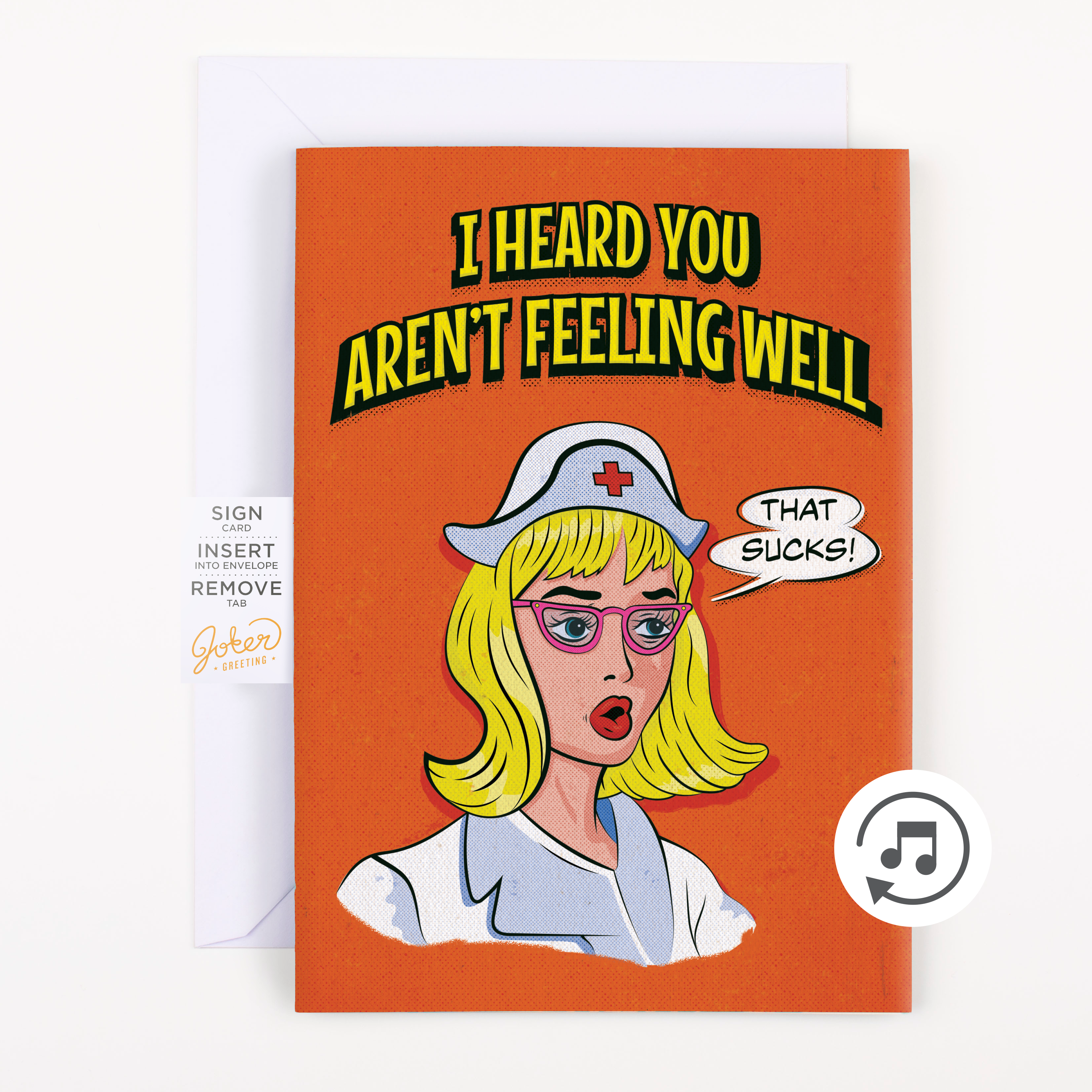 Endless Get Well Card With Glitter Joker Greeting