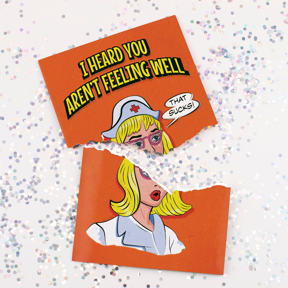 Endless Get Well Card With Glitter Joker Greeting