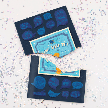 Endless Off-tune Graduation Card with Glitter Joker Greeting