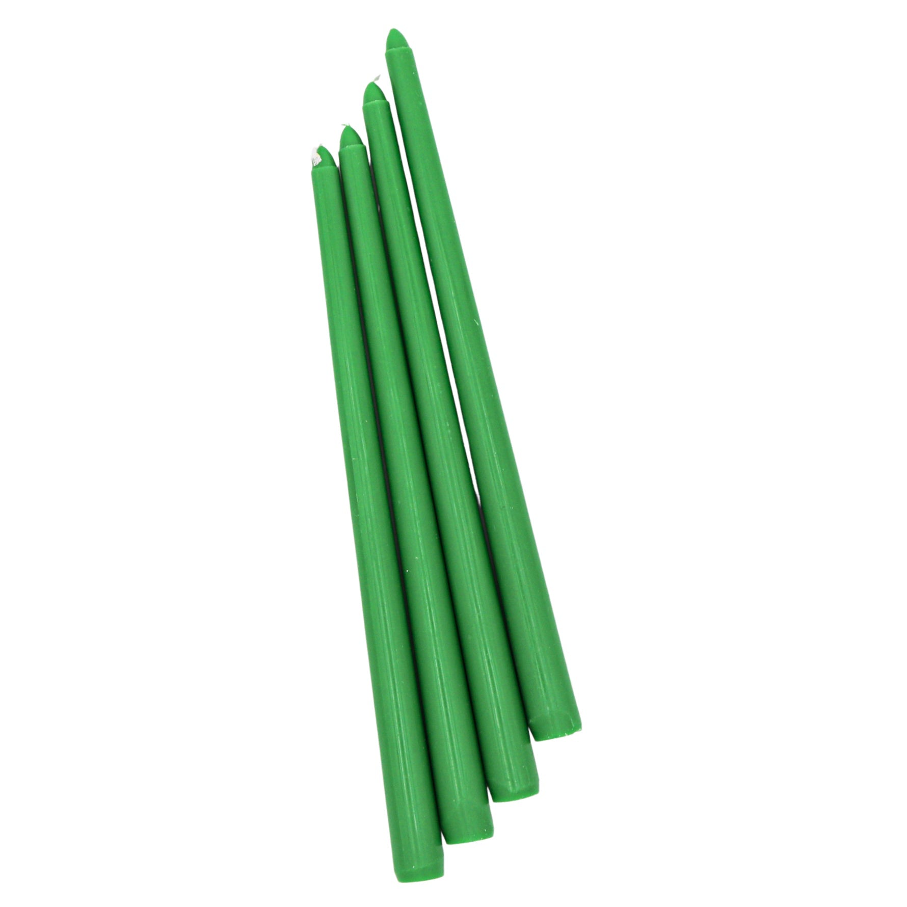Extra Tall Grass Green Taper Candle, 1 Case of 48 Packs (4 Candles per Pack) Ro'Table