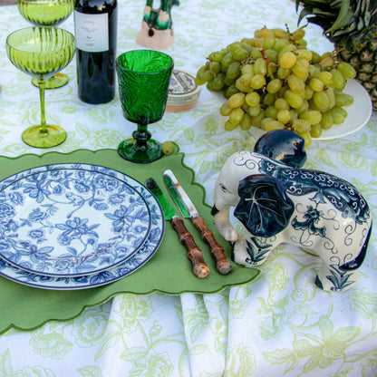 Hand-painted Embera and Nyala Elephants - Pair Ro'Table