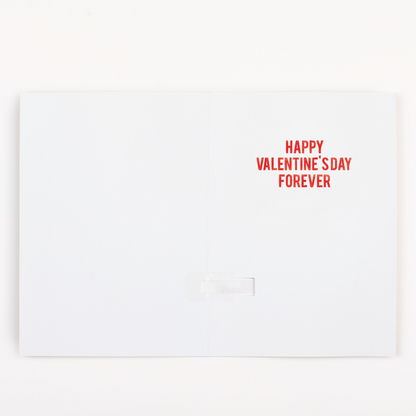 Endless Never Gonna Give you Up Valentines Card with Glitter Joker Greeting