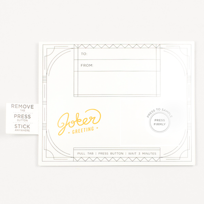 Hide and Prank Scream Glitter Trap Joker Greeting