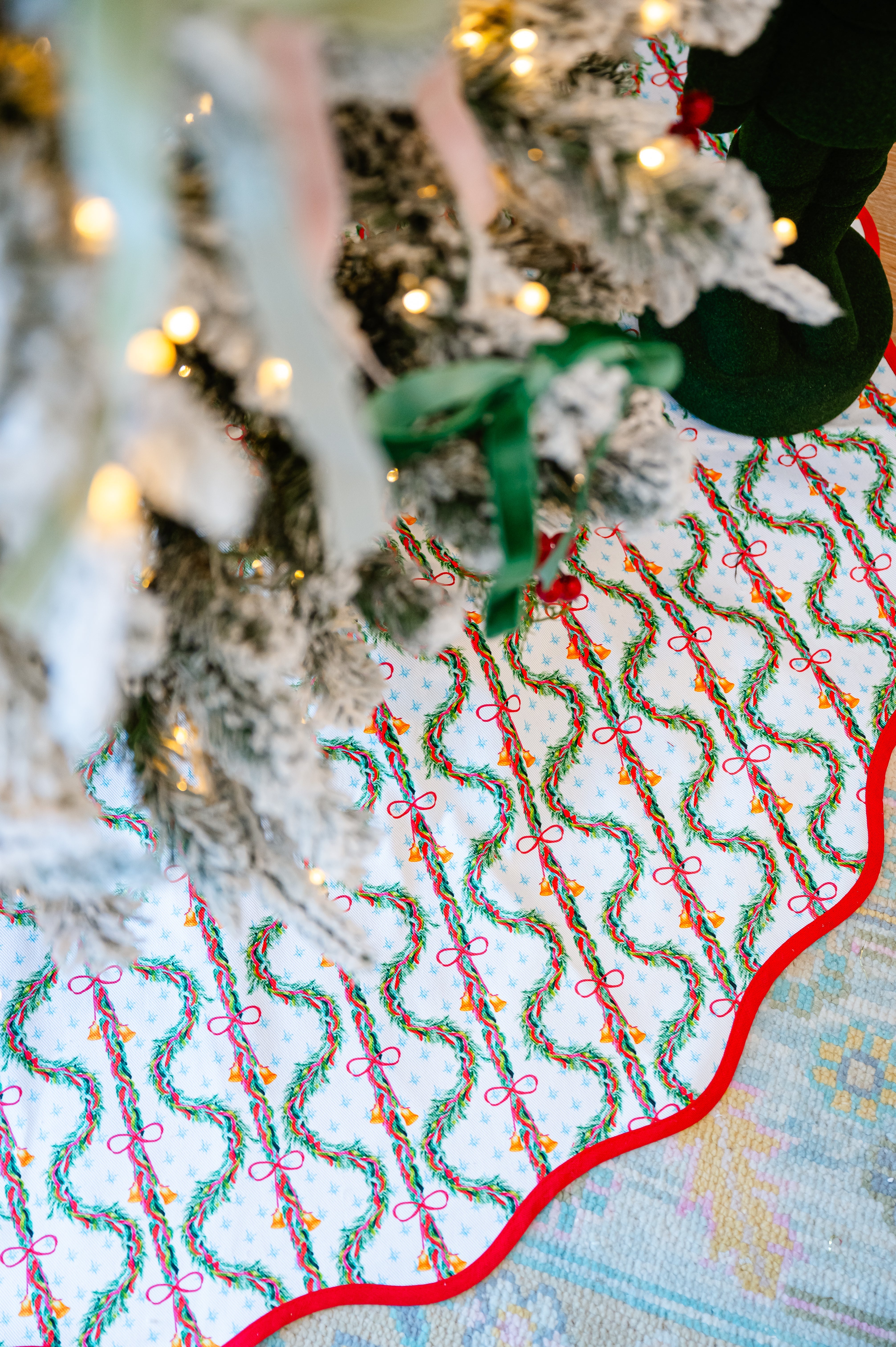 Scalloped Tree Skirt | Carol of the Bells | PRE-ORDER