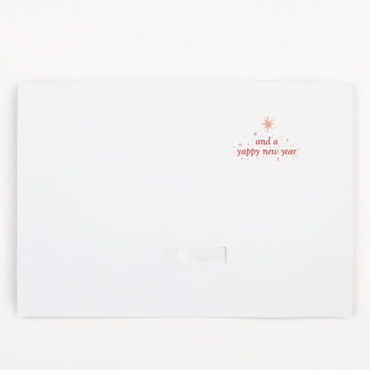 Endless Dog Christmas Card with Glitter Joker Greeting