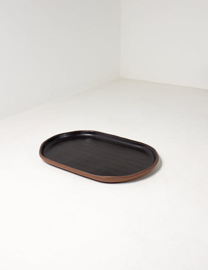 Small Oval Platter Black Oak Art