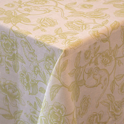 Ivory Flora Parlour Tablecloth Ro'Table
