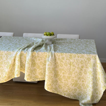 Ivory Flora Parlour Tablecloth Ro'Table