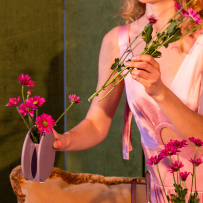 Lavender Macaroon Ceramic Vase - Pair Ro'Table