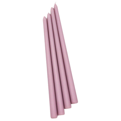 Extra Tall Lilac Hush Taper Candle,  1 Case of 24 Packs (4 Candles per Pack) Ro'Table