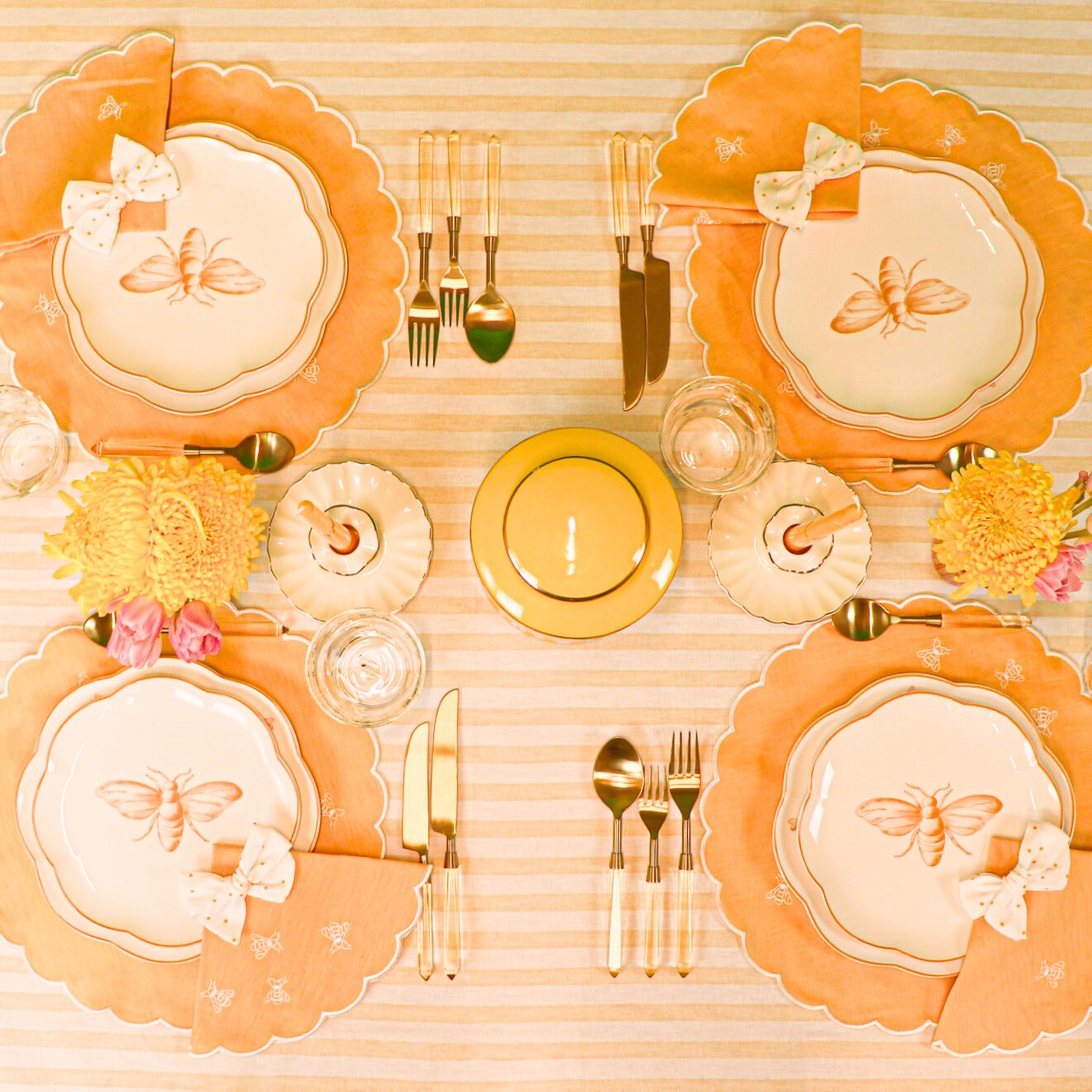 Lychee Sorbet Stripe Tablecloth Ro'Table