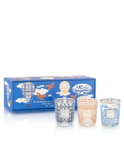 Baobab Collection - Trio Travel Candles Manhattan Paris Mykonos   