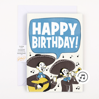 Endless Mariachi Birthday Card with Glitter Joker Greeting