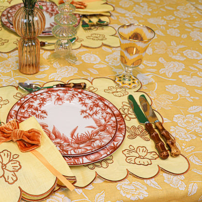 Marigold Flora Parlour Tablecloth Ro'Table