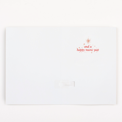 Endless Meowy Christmas Card with Glitter Joker Greeting