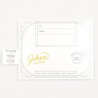 Hide & Prank Meowy Glitter Trap Joker Greeting