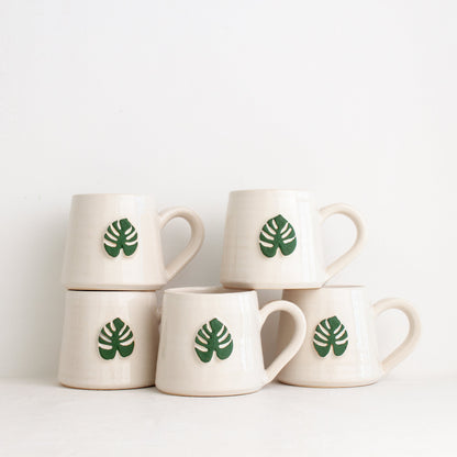 Monstera Mug Black Oak Art