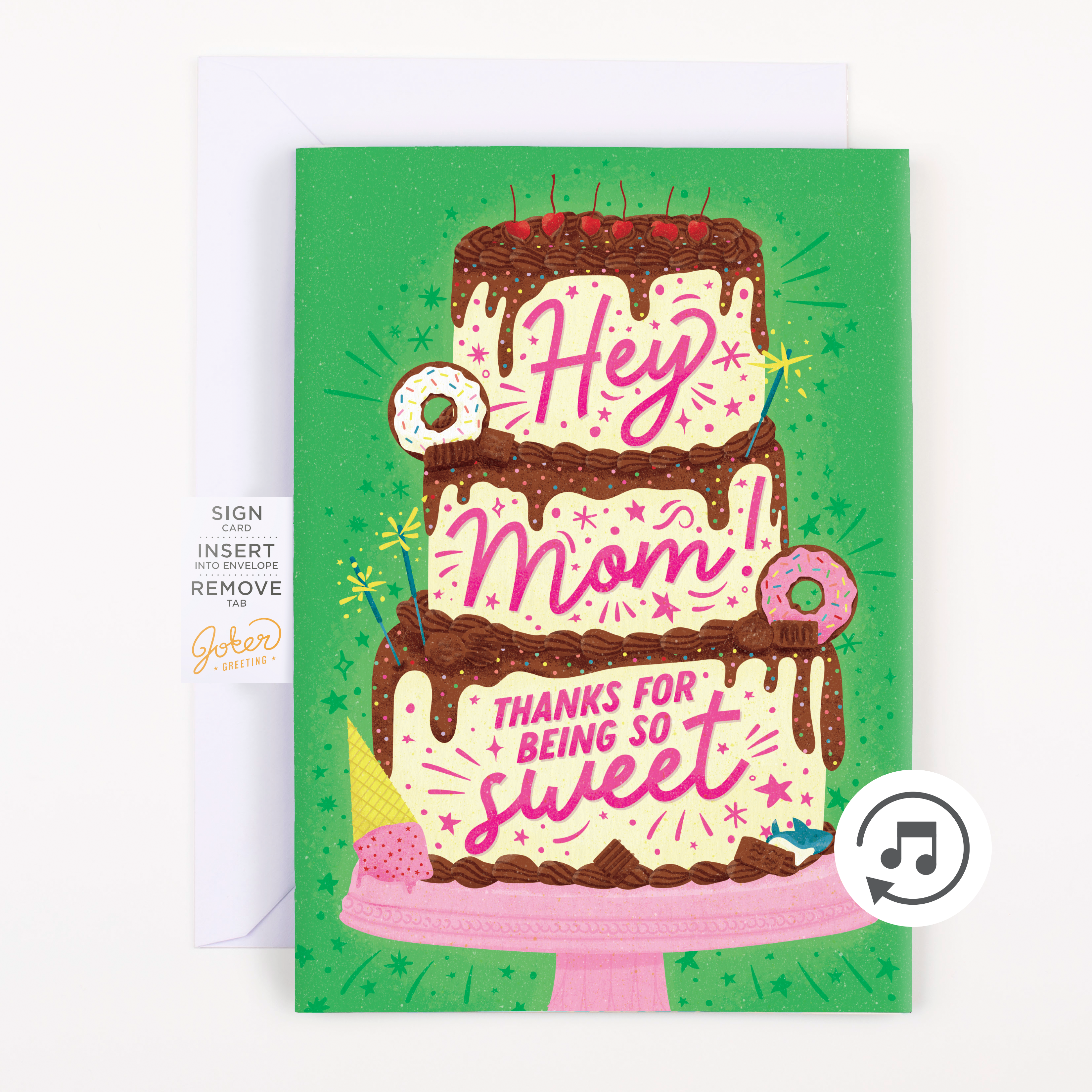 Endless Baby Shark Mother's Day Card with Glitter Joker Greeting