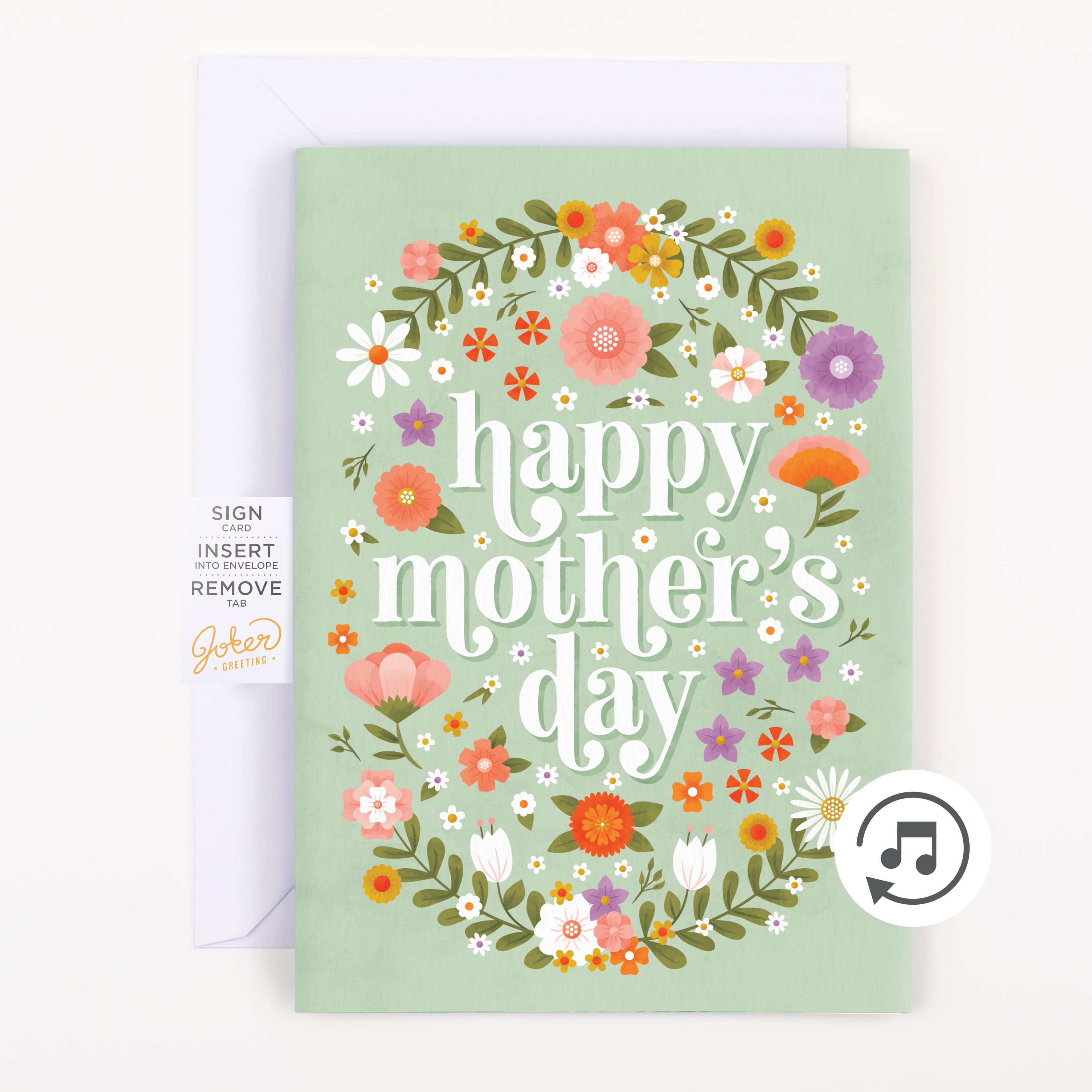 Endless Baby Cry Mother's Day Card with Glitter Joker Greeting