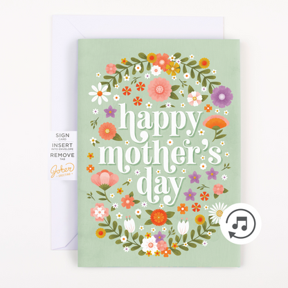 Endless Baby Cry Mother's Day Card with Glitter Joker Greeting
