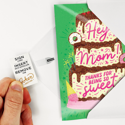 Endless Baby Shark Mother's Day Card with Glitter Joker Greeting