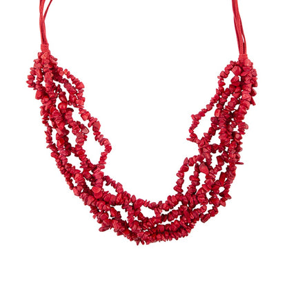 Six Strand Red Magnesite Necklace Barse Jewelry