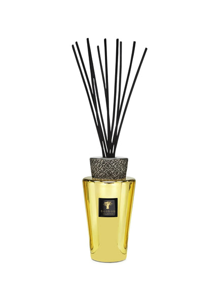 Baobab Collection TOTEM LES EXCLUSIVES AURUM diffuser with black sticks and stylish gold design.