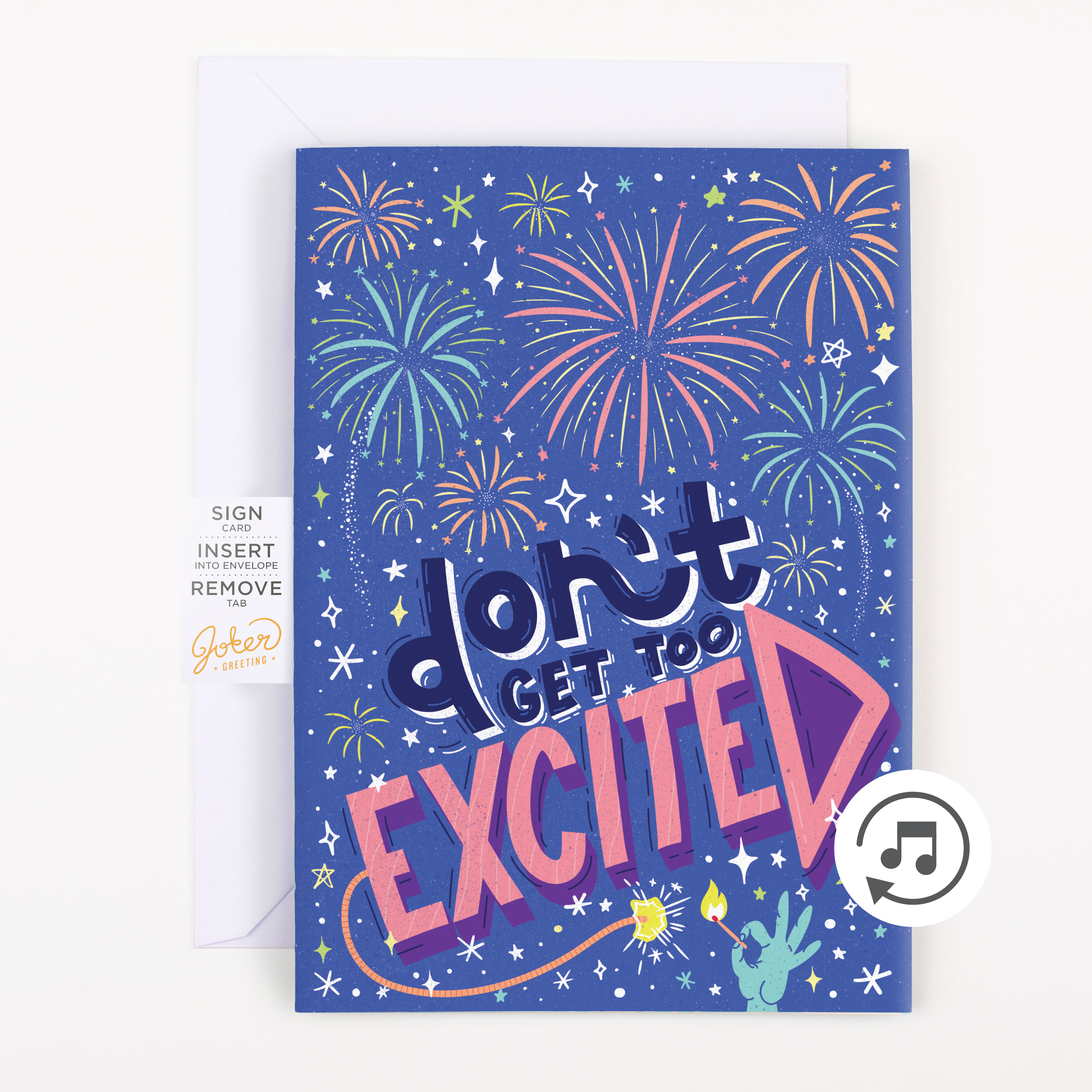 Endless NSFW Moaning Congrats Card with Glitter Joker Greeting