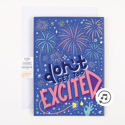 Endless NSFW Moaning Congrats Card with Glitter Joker Greeting
