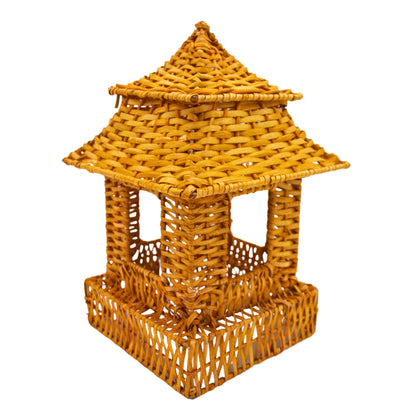 Natural Rattan Pagoda Set - 1 Large & 1 Small Ro'Table