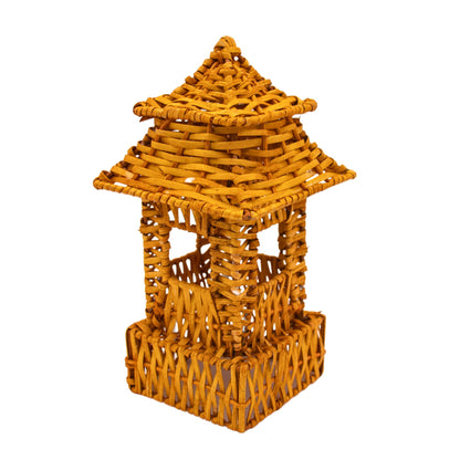 Natural Rattan Pagoda Set - 1 Large & 1 Small Ro'Table