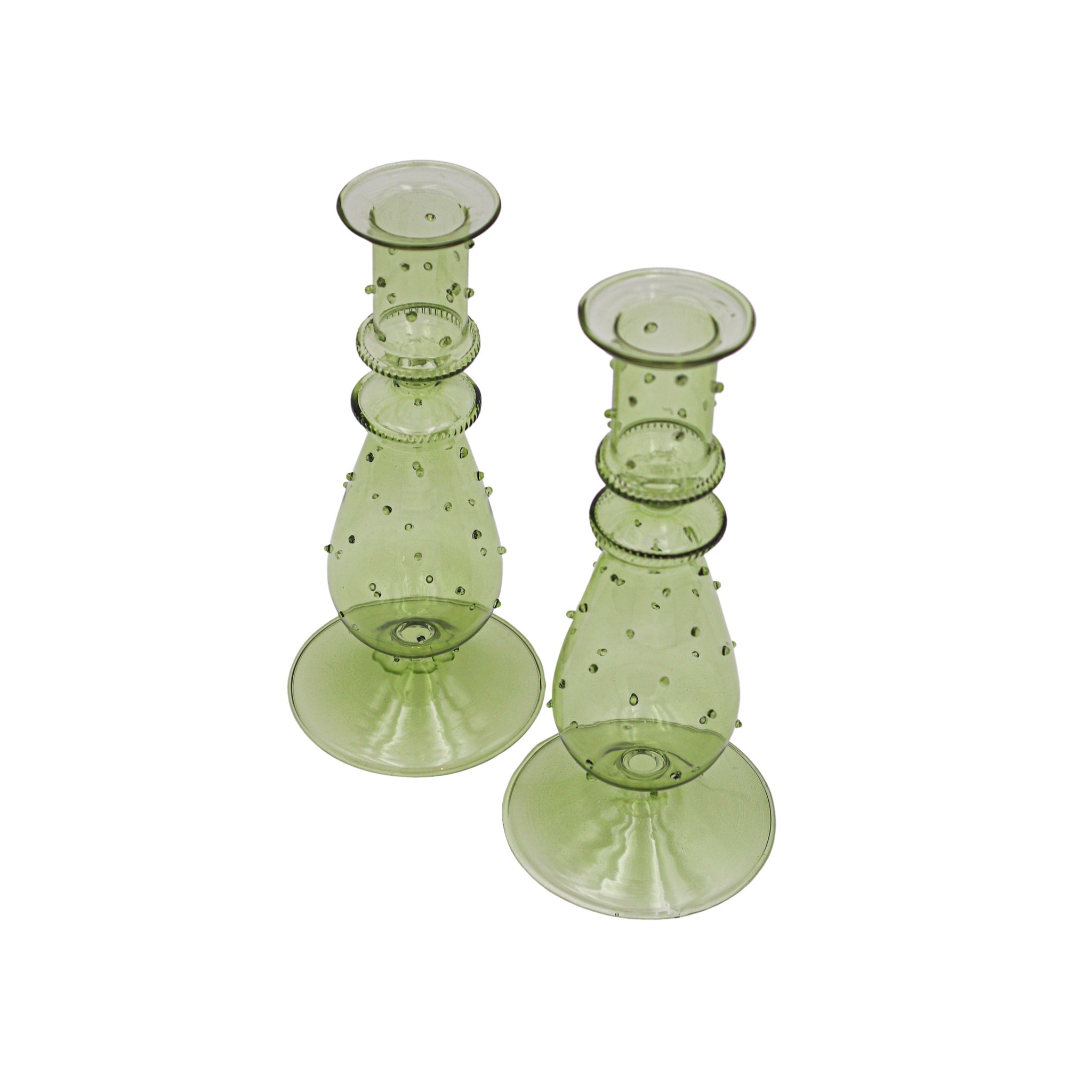 Olive Grove Dotty Candle Holder - Pair Ro'Table