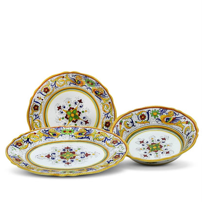 RAFFAELLESCO DELUXE: Serving Set Charger + Salad Pasta Bowl + Oval Platter