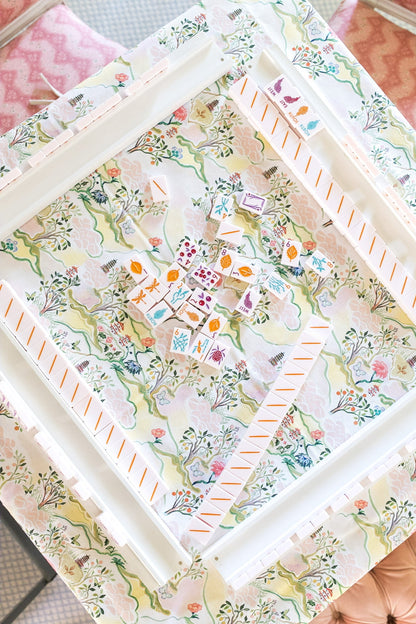 Scalloped Square Table Topper | Pink Pagoda