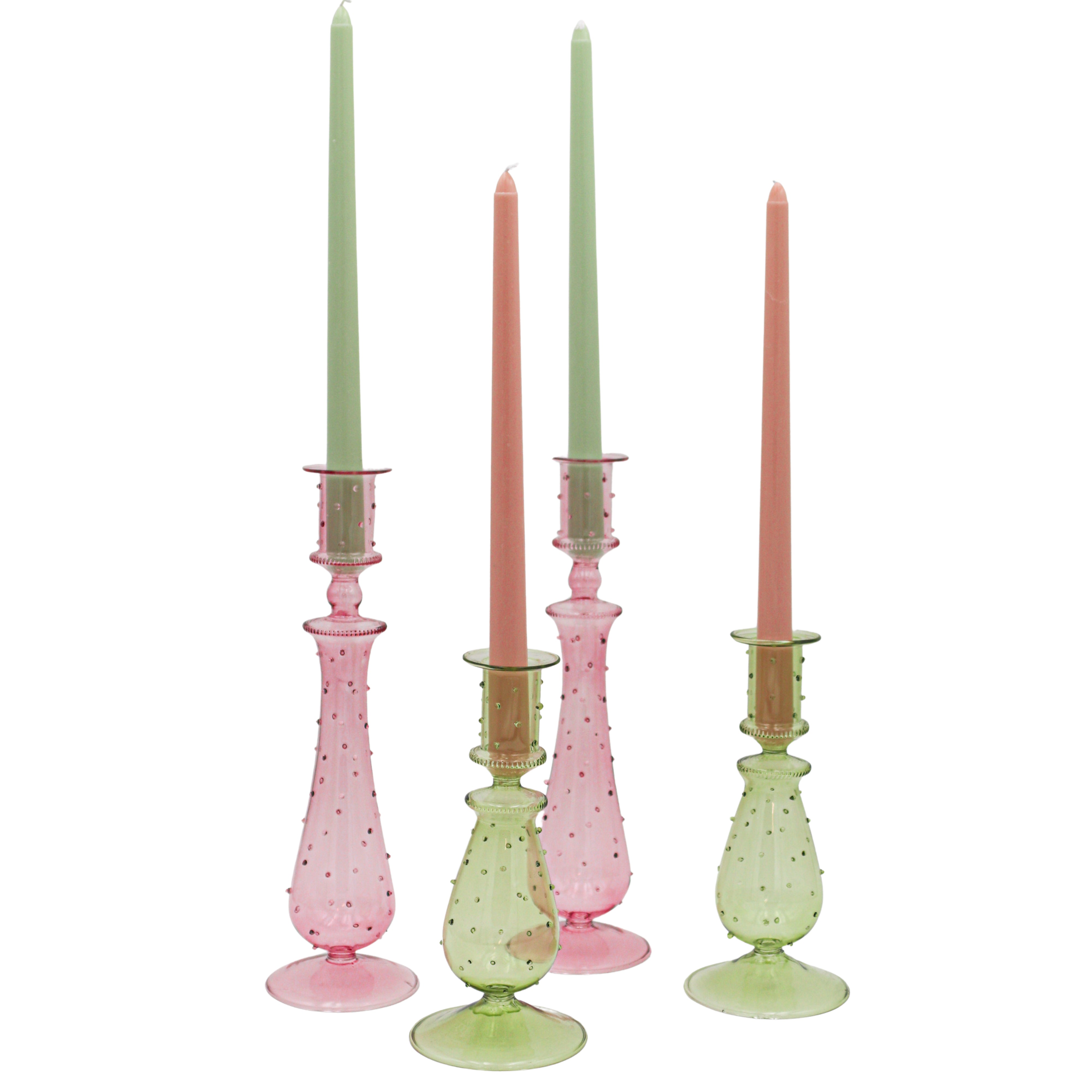 Extra Tall Pistachio Cream Taper Candle, 1 Case of 24 Packs (4 Candles per Pack) Ro'Table